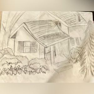 'Cabin in the Woods' an orginial by Ashlynn Darr - Owner of brand MaidenArt